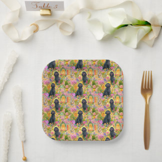 Platos de papel Garden Toile de Jouy - Goldendoodl