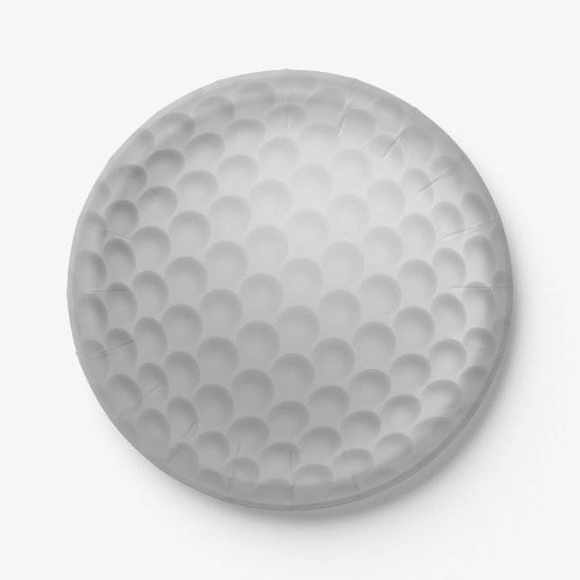 Platos de papel Golf Ball Golfing (Anverso)