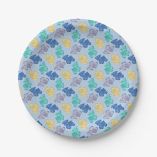 Platos de papel Gummy Cows Glacial Berry Blue