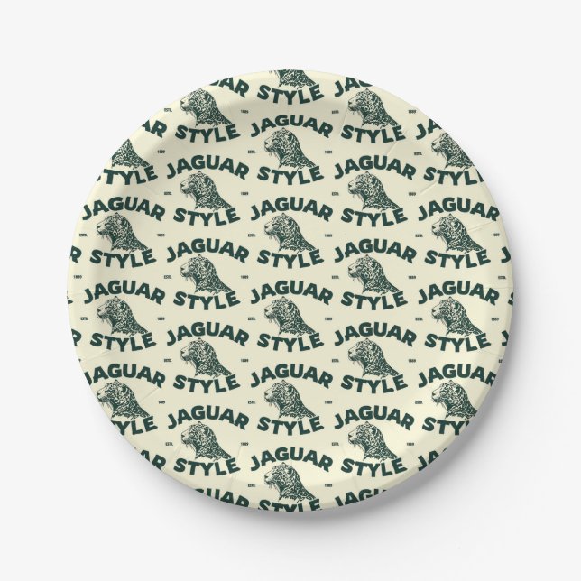 Platos de papel Jaguar (Anverso)