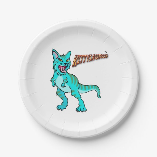 PLATOS DE PAPEL KITTYSAURUS™ (Anverso)