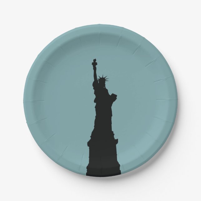 Platos de papel Lady Liberty (Anverso)
