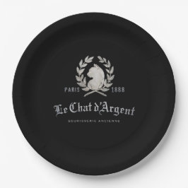 Platos de Papel Le Chat d'Argent | Negro Vintage