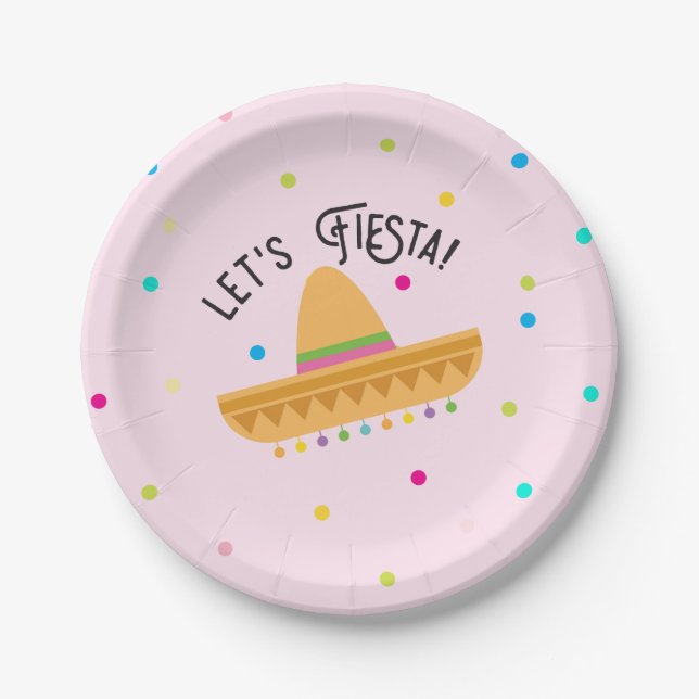 Platos de papel Let's Fiesta (Anverso)