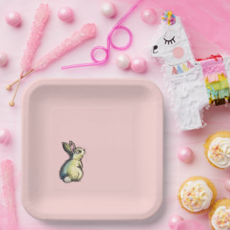Platos de papel Little Fat Bunny