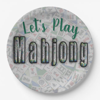 Platos de Papel Mahjong