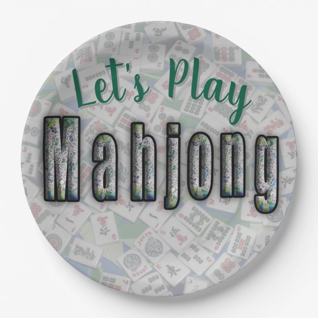Platos de Papel Mahjong (Anverso)