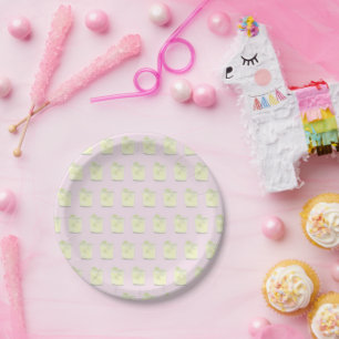 Platos de papel Margarita Pink Green Fiesta