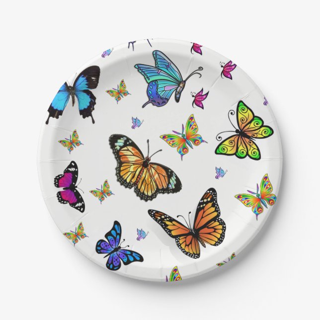 Platos de papel Mariposa (Anverso)