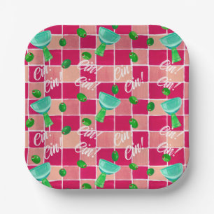 Platos de papel Martini