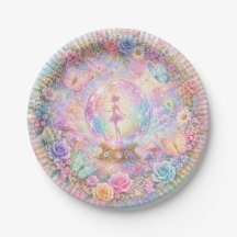Platos de papel Mermaid Fairy Lagoon