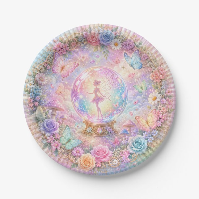 Platos de papel Mermaid Fairy Lagoon (Anverso)