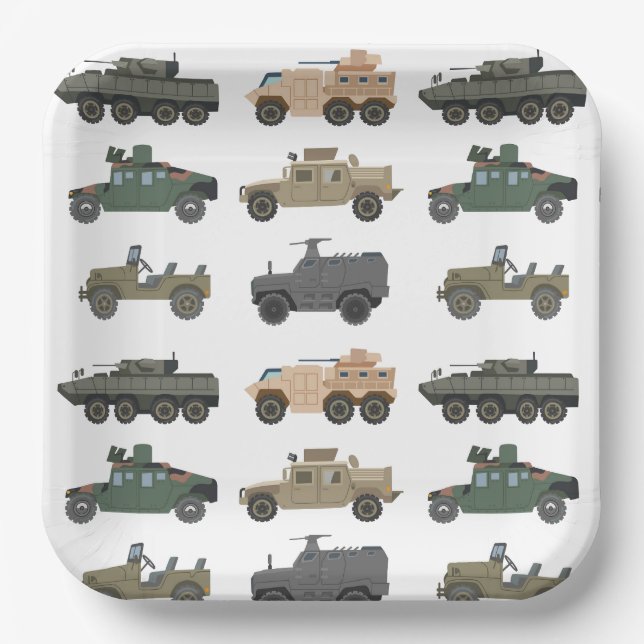 Platos de papel militares (Anverso)