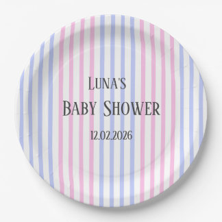 Platos de papel minimalistas para baby shower