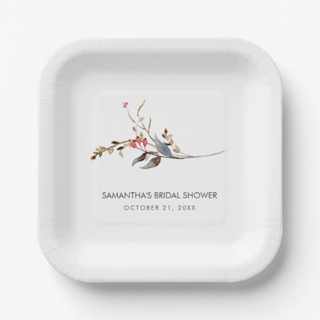 Platos de Papel Modernos para Despedida de Soltera (Anverso)