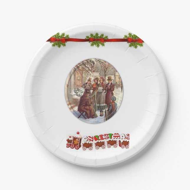 Platos de papel Navidad (Anverso)