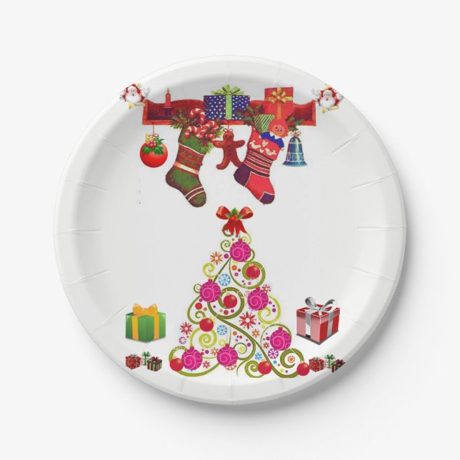 Platos de papel Navidad (Anverso)