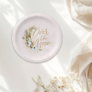 Platos de Papel Over the Moon Boho Gold Dust & Clo
