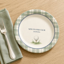 Platos de papel para baby shower de golf, Nuevo en