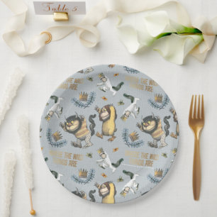 Platos de papel para baby shower de Where the Wild