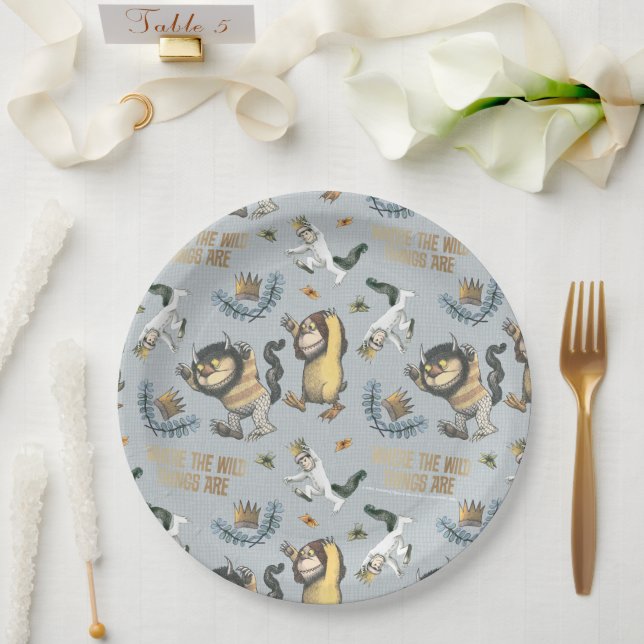 Platos de papel para baby shower de Where the Wild (Boda)