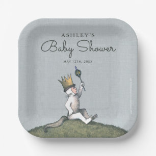Platos de papel para baby shower de Where the Wild