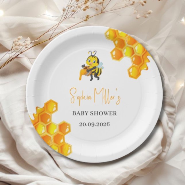 Platos de Papel para Baby Shower Dulce Como una Ab (Subido por el creador)