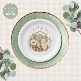 Platos de papel para baby shower "Nuevo capítulo c