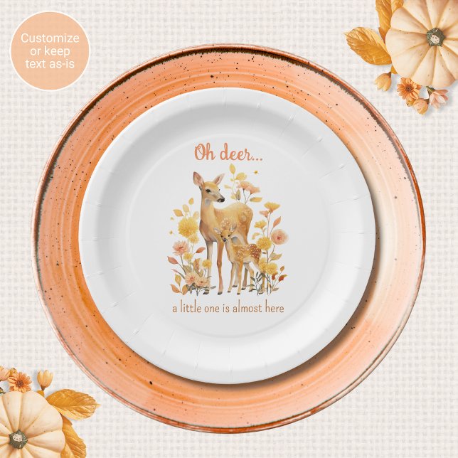 Platos de Papel para Baby Shower Oh Deer Tema de O (Subido por el creador)
