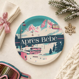 Platos de papel para baby shower Pink Après Bébé R