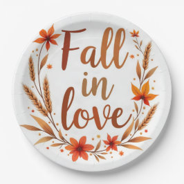 Platos de papel para boda de enamorados