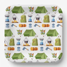Platos de papel para camping, fiesta al aire libre