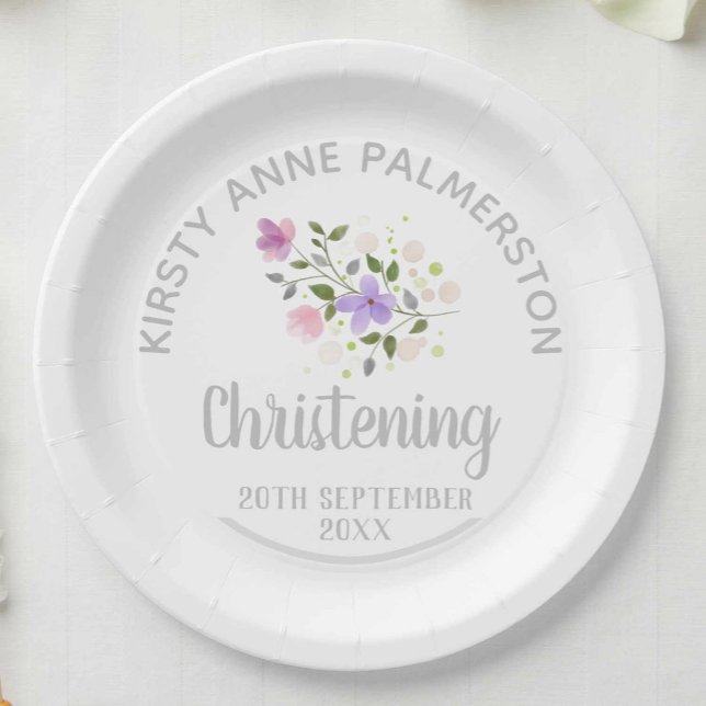 Platos de papel para celebración de bautizo (Subido por el creador)
