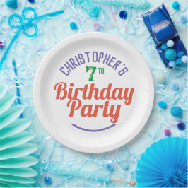 Platos de papel para celebración de cumpleaños núm