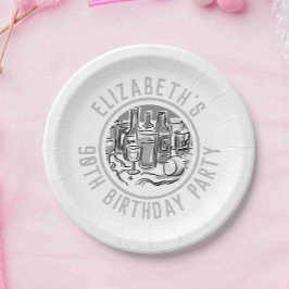 Platos de papel para celebración de cumpleaños núm