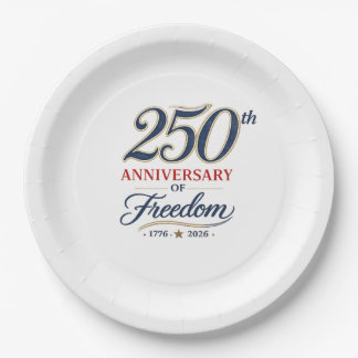 Platos de papel para celebrar 250 años de libertad