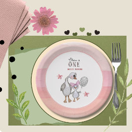 Platos de Papel para Cumpleaños 1 de Silly Goose C
