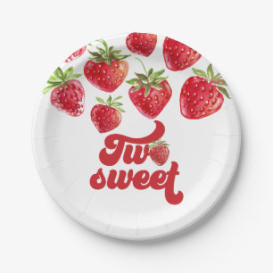 Platos de Papel para Cumpleaños 2 de Strawberry Tw