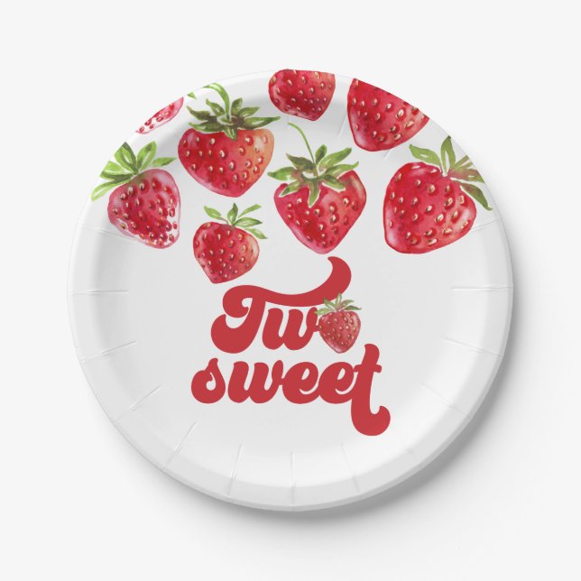 Platos de Papel para Cumpleaños 2 de Strawberry Tw (Anverso)