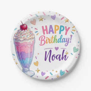 Platos de papel para cumpleaños Candyland con bati