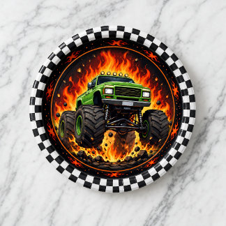 Platos de papel para cumpleaños de carreras de cam