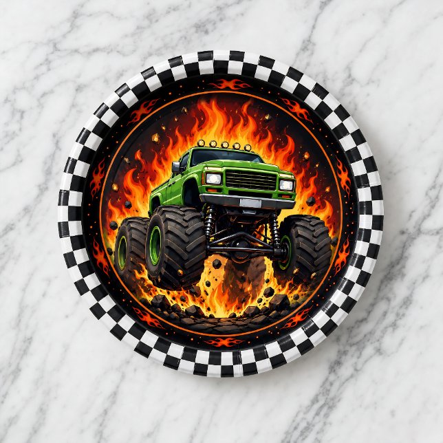 Platos de papel para cumpleaños de carreras de cam (Subido por el creador)