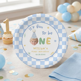 Platos de papel para cumpleaños de niño 1 año Dive