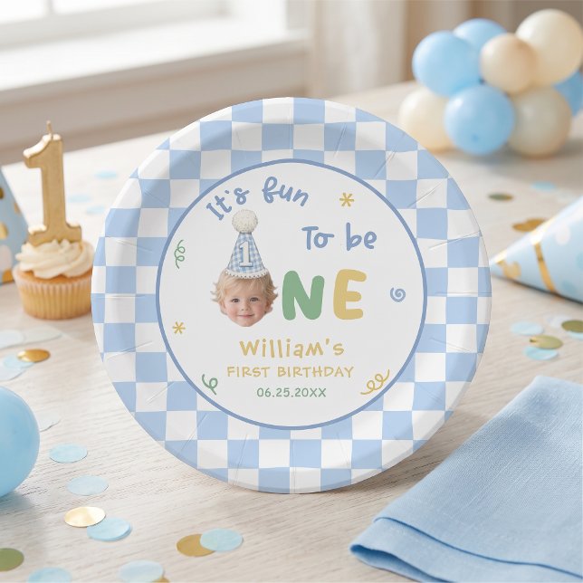 Platos de papel para cumpleaños de niño 1 año Dive (Subido por el creador)