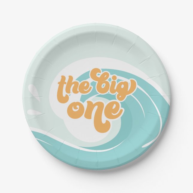 Platos de papel para cumpleaños de The Big One Wav (Anverso)
