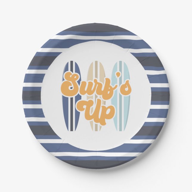 Platos de papel para cumpleaños en la playa de Sur (Anverso)