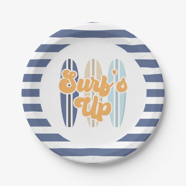 Platos de papel para cumpleaños en la playa de Sur (Anverso)