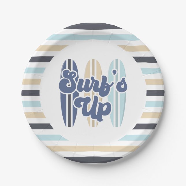 Platos de papel para cumpleaños en la playa de Sur (Anverso)