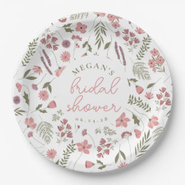 Platos de Papel para Desayuno Nupcial de Flores Si
