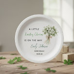 Platos de Papel para Desayuno Nupcial Lucky Charm<br><div class="desc">Celebra el amor y la suerte con estos elegantes platos de papel para despedida de soltera Lucky Charm. Con tréboles de color verde suave, flores delicadas y caligrafía moderna, estos platos desechables son perfectos para una despedida de soltera inspirada en Irlanda, con vegetación o primaveral. Personalizados con el nombre de...</div>